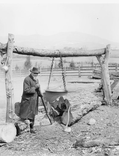 Making Maple Syrup in the Good Old Fashioned Way by Detroit Publishing Co.
